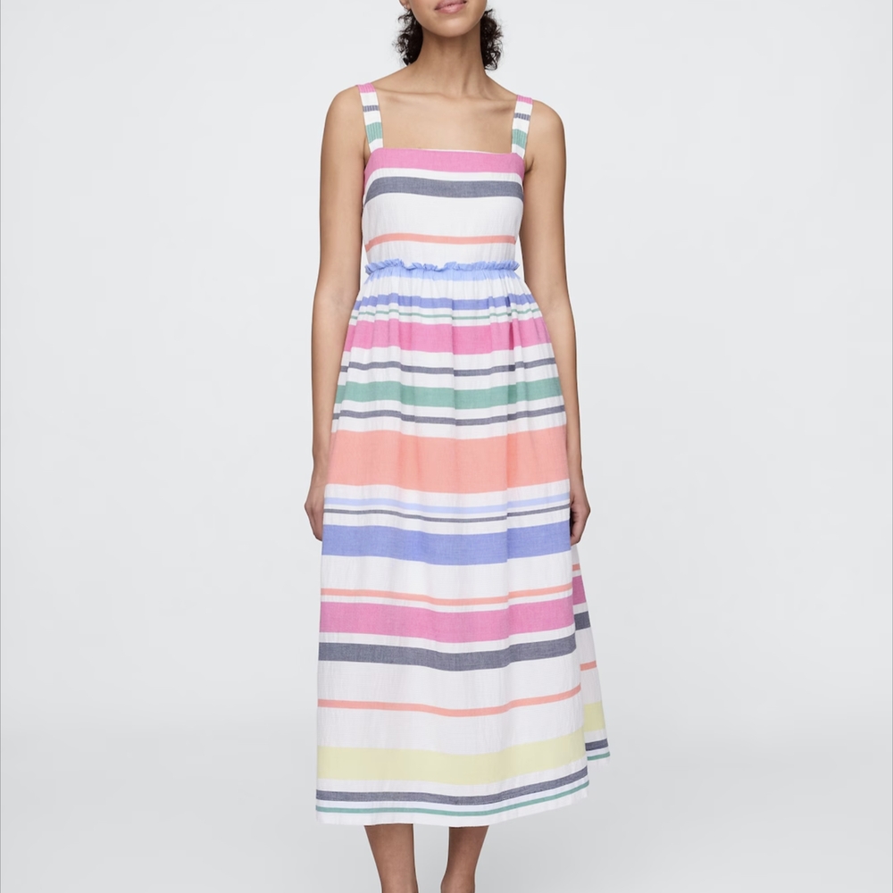Striped Multicolor Maxi Dress